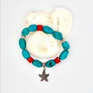 Gemstone Bracelet with Charm